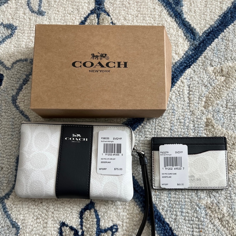 Coach Wristlet and Card Holder - BRAND NEW!
